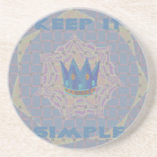 Keep It Simple: Pastel Royal Clarity Pattern Art Coaster