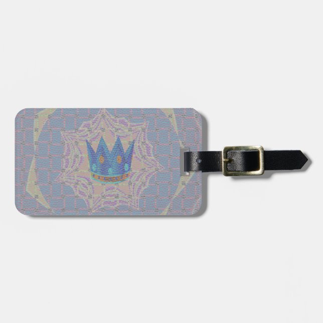 Keep It Simple: Pastel Royal Clarity Pattern Art Luggage Tag (Front Horizontal)