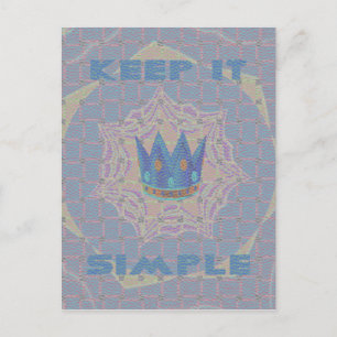 Keep It Simple: Pastel Royal Clarity Pattern Art Postcard