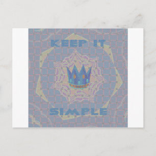 Keep It Simple: Pastel Royal Clarity Pattern Art Postcard