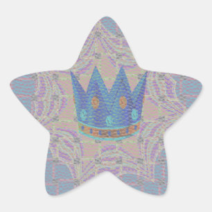 Keep It Simple: Pastel Royal Clarity Pattern Art Star Sticker