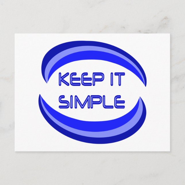 Keep It Simple Postcard (Front)