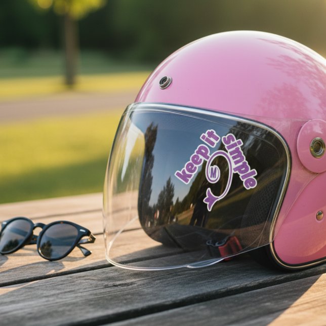 Keep It Simple Purple (Cute fun sticker with custom initial. Girly but both teens and adults will love this.)