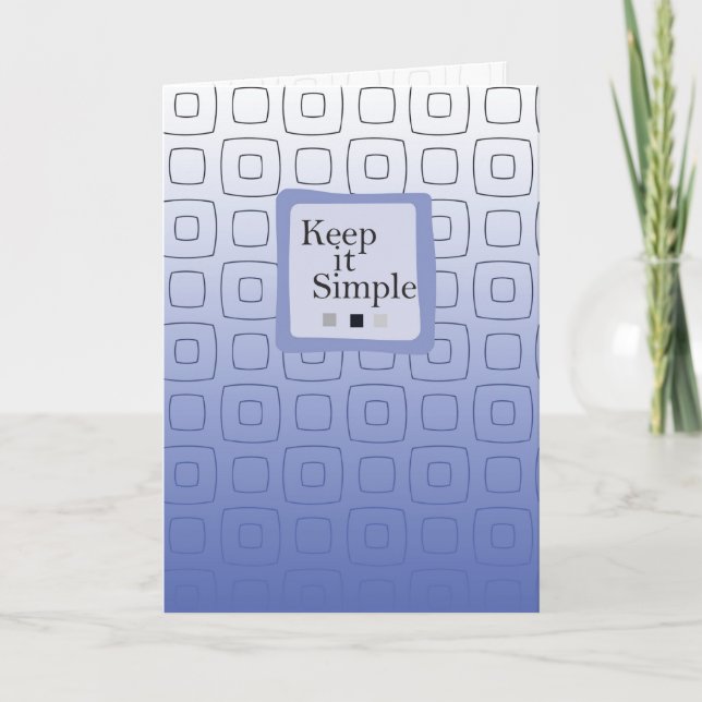 Keep it Simple Squares Birthday Recovery Card (Front)