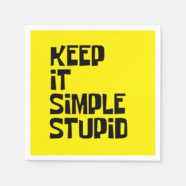 Keep It Simple Stupid Napkin (Front)