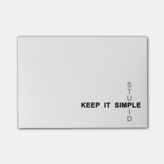 Keep It Simple & Stupid Post-it Notes