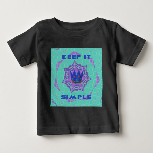 Keep It Simple: The Royal Clarity Pattern Art  Baby T-Shirt (Front)