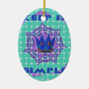 Keep It Simple: The Royal Clarity Pattern Art  Ceramic Tree Decoration