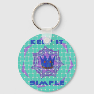 Keep It Simple: The Royal Clarity Pattern Art  Key Ring