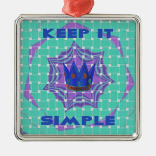 Keep It Simple: The Royal Clarity Pattern Art  Metal Ornament