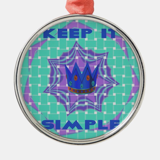 Keep It Simple: The Royal Clarity Pattern Art  Metal Tree Decoration (Front)
