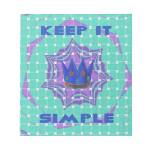 Keep It Simple: The Royal Clarity Pattern Art  Notepad