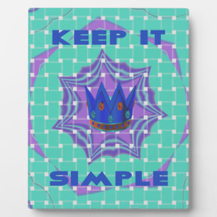 Keep It Simple: The Royal Clarity Pattern Art  Plaque