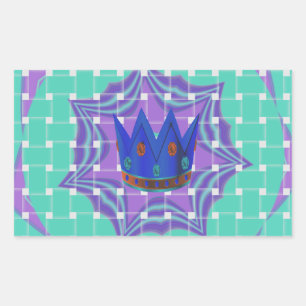 Keep It Simple: The Royal Clarity Pattern Art Rectangular Sticker