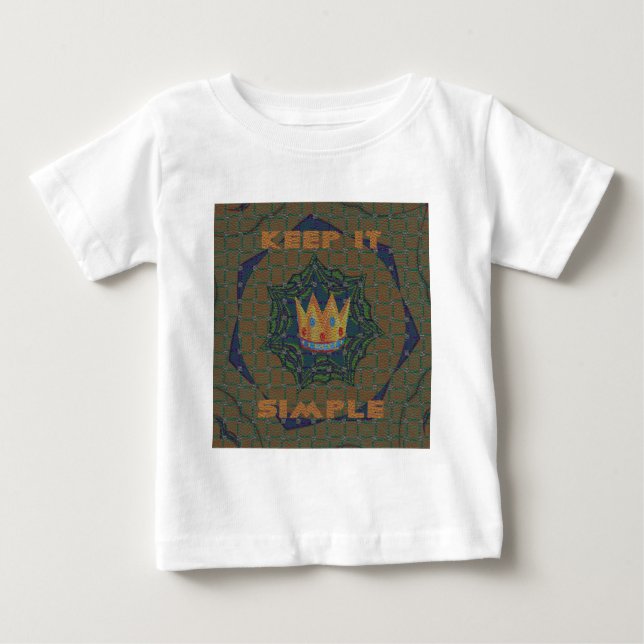Keep It Simple: The Royal Clarity Pattern Design Baby T-Shirt (Front)