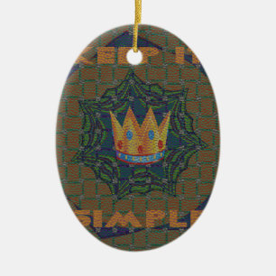 Keep It Simple: The Royal Clarity Pattern Design Ceramic Tree Decoration