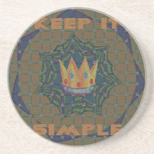 Keep It Simple: The Royal Clarity Pattern Design Coaster
