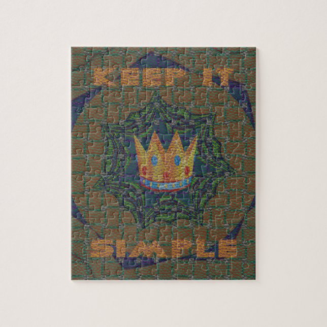 Keep It Simple: The Royal Clarity Pattern Design Jigsaw Puzzle (Vertical)