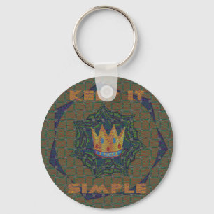 Keep It Simple: The Royal Clarity Pattern Design Key Ring