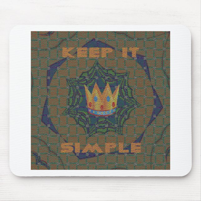 Keep It Simple: The Royal Clarity Pattern Design Mouse Pad (Front)