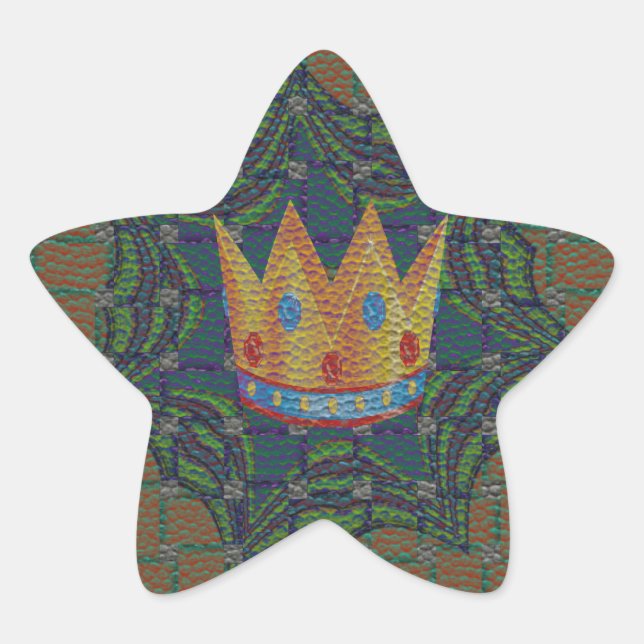 Keep It Simple: The Royal Clarity Pattern Design Star Sticker (Front)
