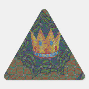 Keep It Simple: The Royal Clarity Pattern Design Triangle Sticker