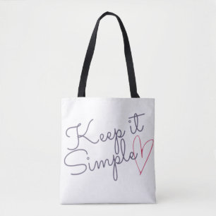 Keep it simple tote bag