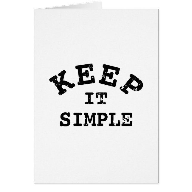 Keep It Simple Typography (Front)