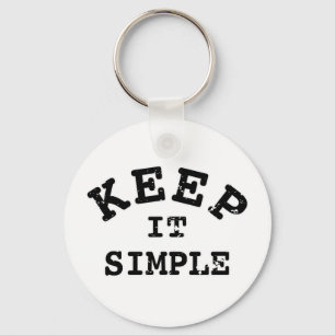 Keep It Simple Typography Key Ring