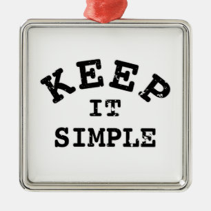 Keep It Simple Typography Metal Tree Decoration