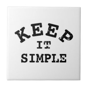 Keep It Simple Typography Tile
