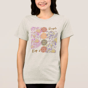 Keep It Simple Vintage Floral & Mandala Boho Tri-Blend Shirt