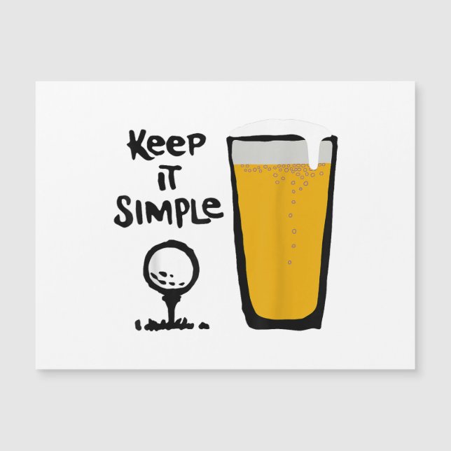 Keep It Simples Funny Golf Beer (Front)