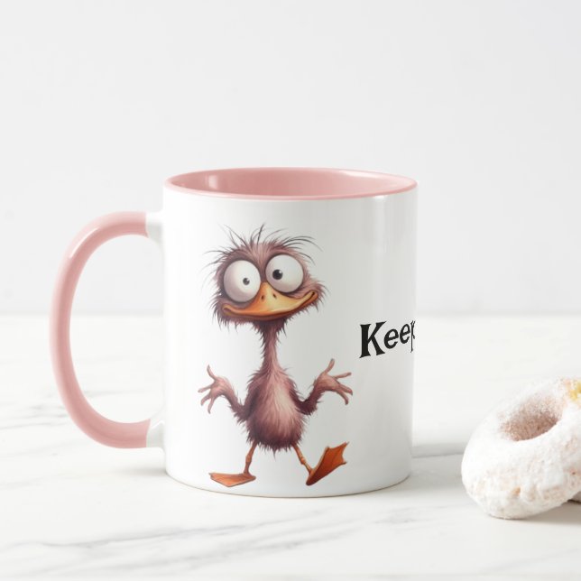 Keep It Spicy Coffee Mug - Bold Sips, Bold Vibes (With Donut)