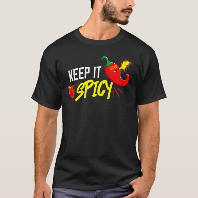 Keep It Spicy  Hot Jalapeno Habanero Pepper T-Shirt (Front)