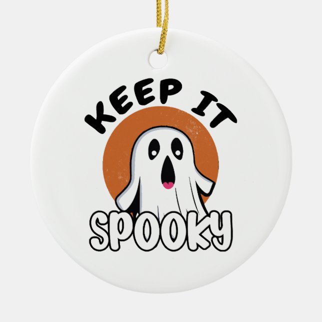 Keep it spooky ceramic ornament (Front)