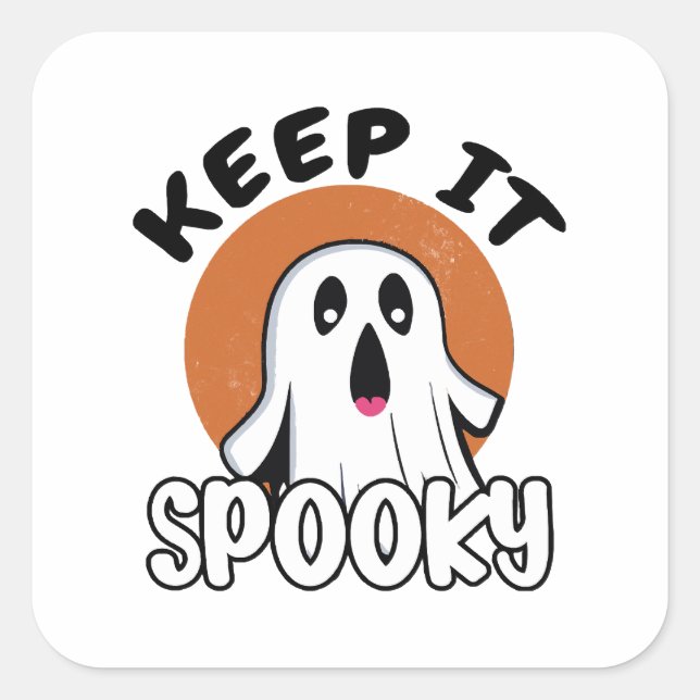 Keep it spooky square sticker (Front)