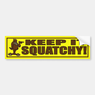 KEEP IT SQUATCHY - Hipster Bigfoot Bumper Sticker