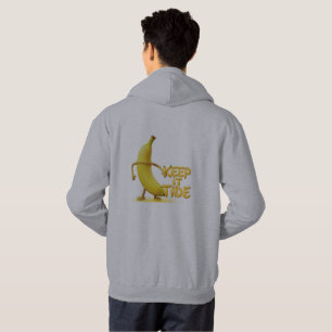 Keep It Tide – Funny Banana Typography Minimalist Hoodie