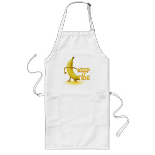 Keep It Tide – Funny Banana Typography Minimalist Long Apron