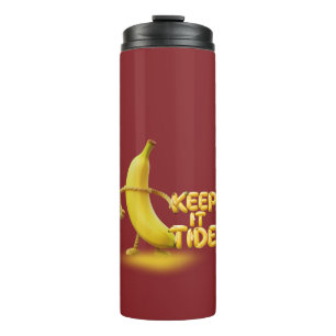 Keep It Tide – Funny Banana Typography Minimalist Thermal Tumbler