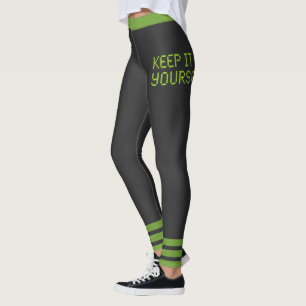 Keep it to yourself Green Stripes Leggings