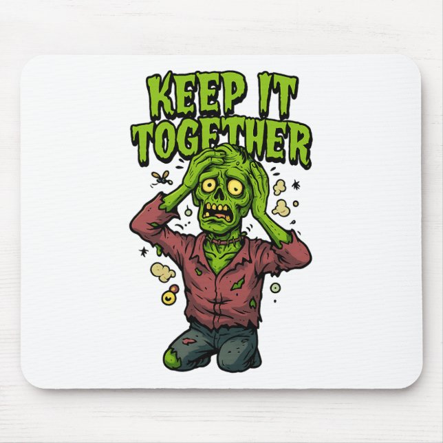 Keep It Together – Funny Zombie Pun Sarcastic  Mouse Pad (Front)