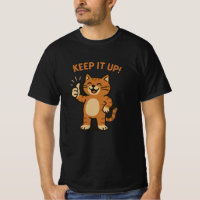 Keep It Up! Retro Cute Motivational Thumbs up Cat
