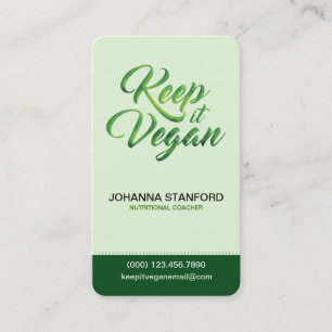 Keep it Vegan Happy Quote Business Card
