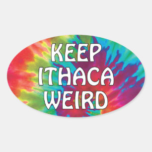 Keep Ithaca Weird Oval Sticker
