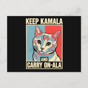 Keep Kamala and Carry On-A-La LA Kamala Harris Postcard