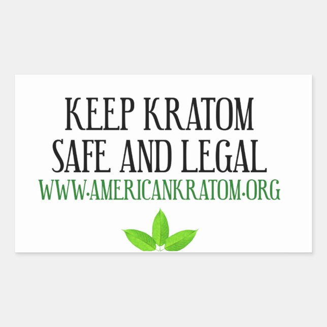 Keep Kratom Legal and Safe Rectangular Sticker (Front)