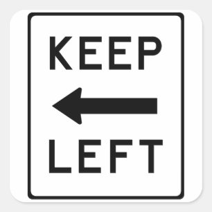 Keep Left: Democratic Political Sticker