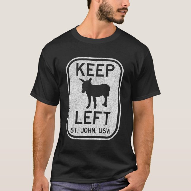 Keep Left St John Usvi Donkey Distressed T-Shirt (Front)